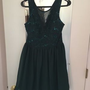 Green/Blue Short Dress
